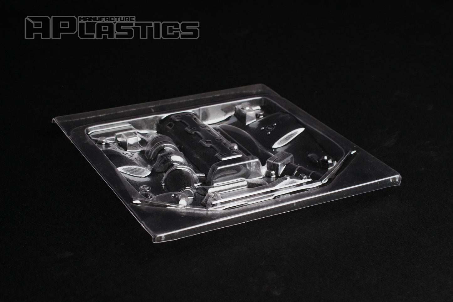 Clear Lexan Toyota 2JZ-GTE engine bay detail for 1/10 RC drift and touring bodies