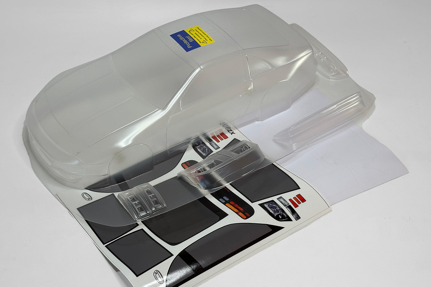 Nissan 300ZX clear Lexan RC body shell unpainted for 255–260mm wheelbase chassis
