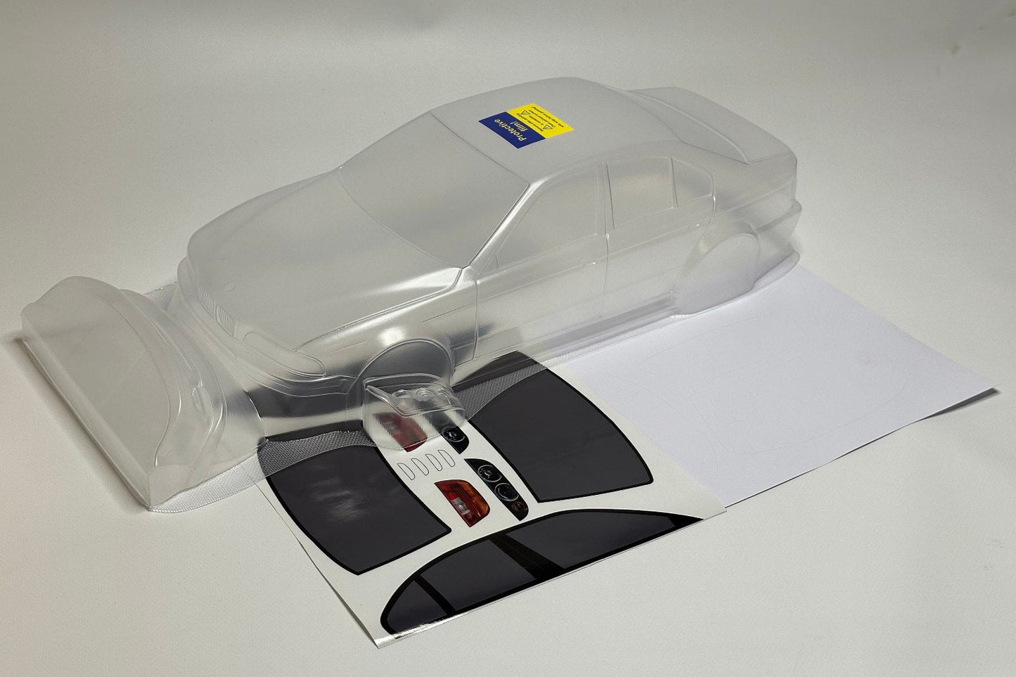 E39 Sedan clear Lexan RC body shell unpainted for 255–260mm wheelbase chassis