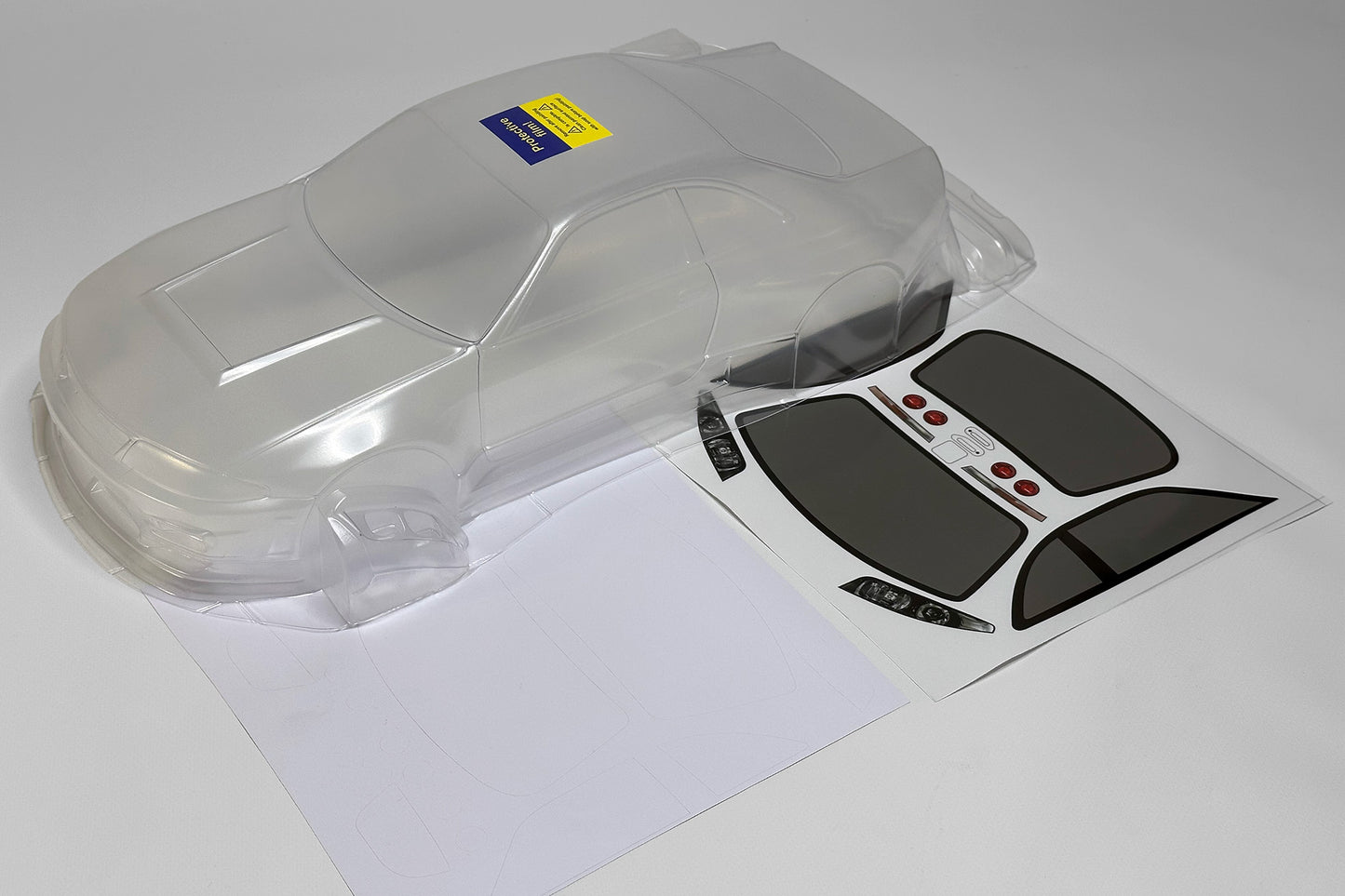 APlastics clear RC drift body Skyline R33 in original packaging