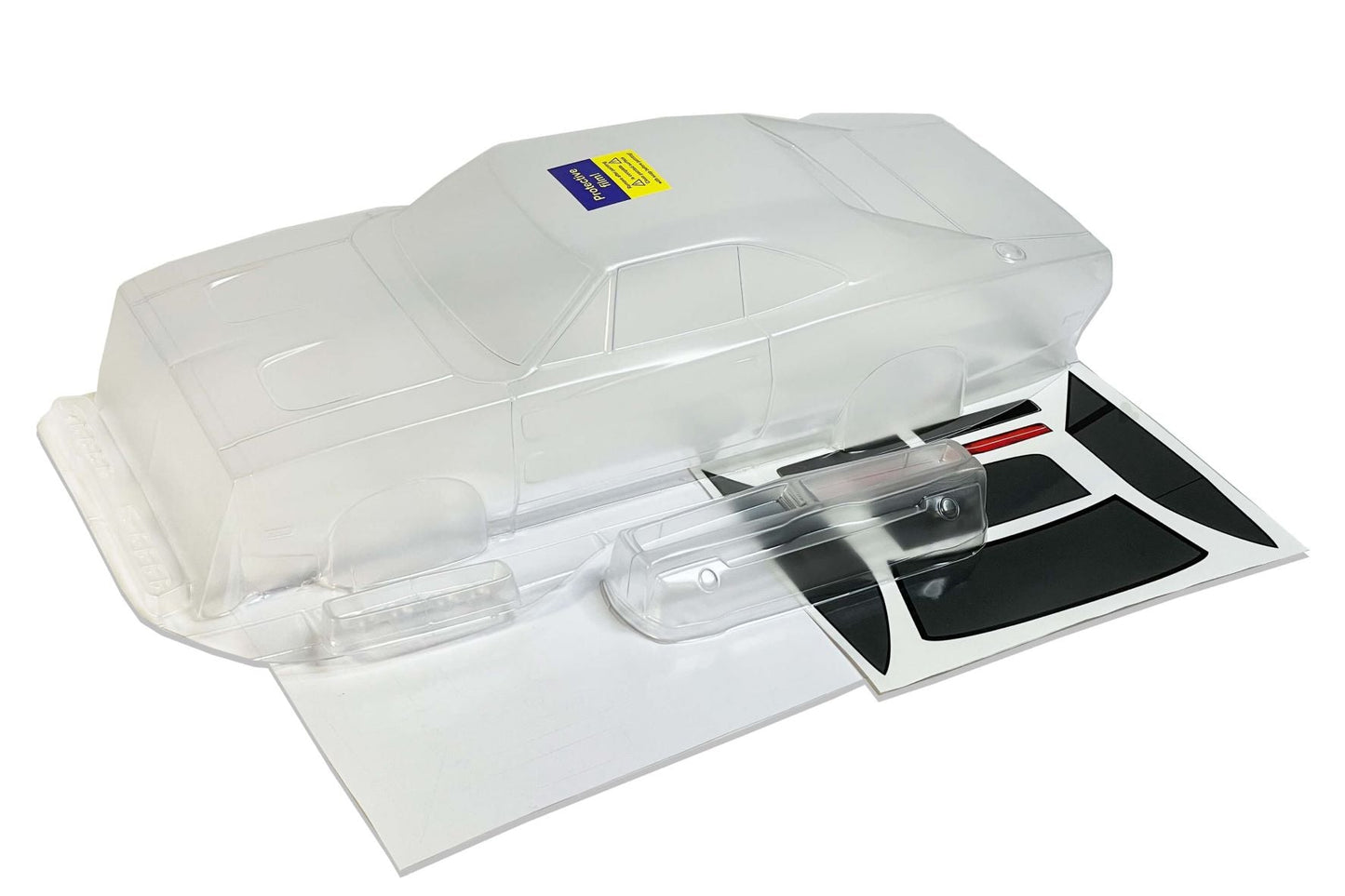 Charger 1969 clear Lexan RC body shell unpainted for 255–260mm wheelbase chassis