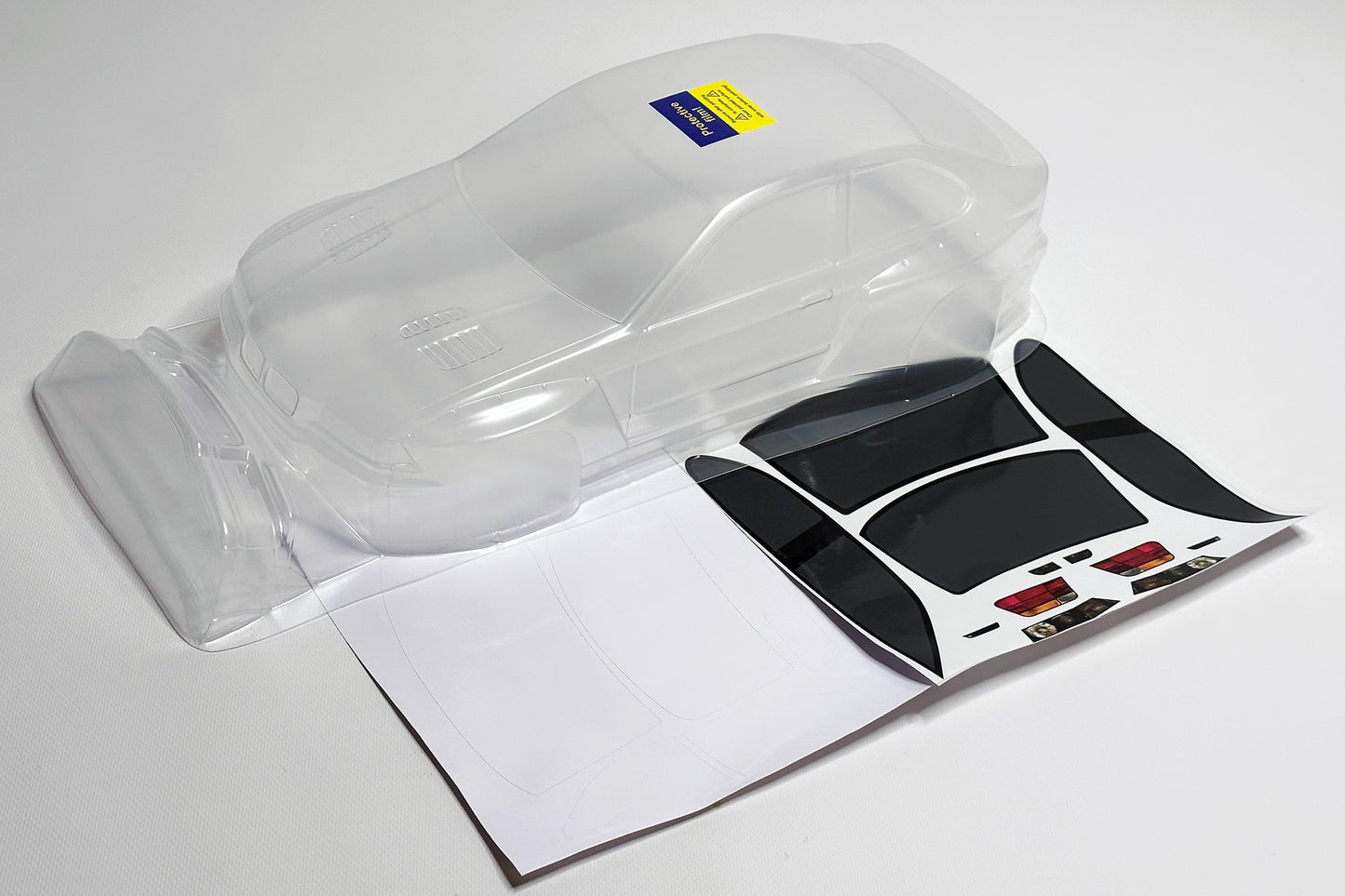 BMW E36 Compact Wide clear Lexan RC body shell unpainted for 255–260mm wheelbase chassis