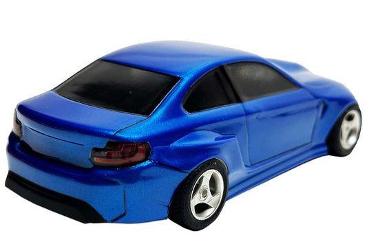 BMW F22 M2 1/24 RC body shell rear view with compact sports coupe styling