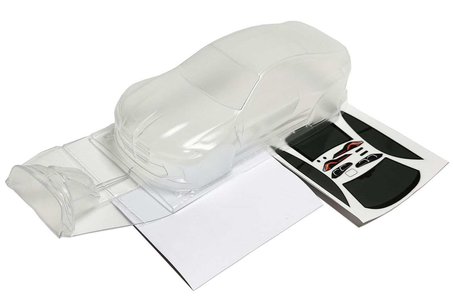 BMW G82 M4 clear Lexan RC body shell for 1/24 drift chassis with 110mm wheelbase