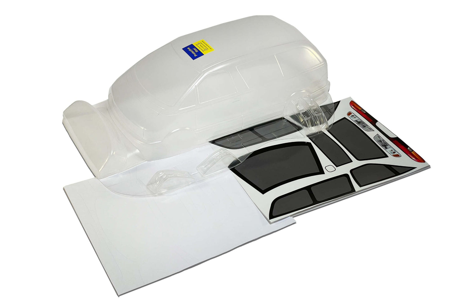 Previa Estima clear Lexan RC body shell unpainted for 255–260mm wheelbase chassis