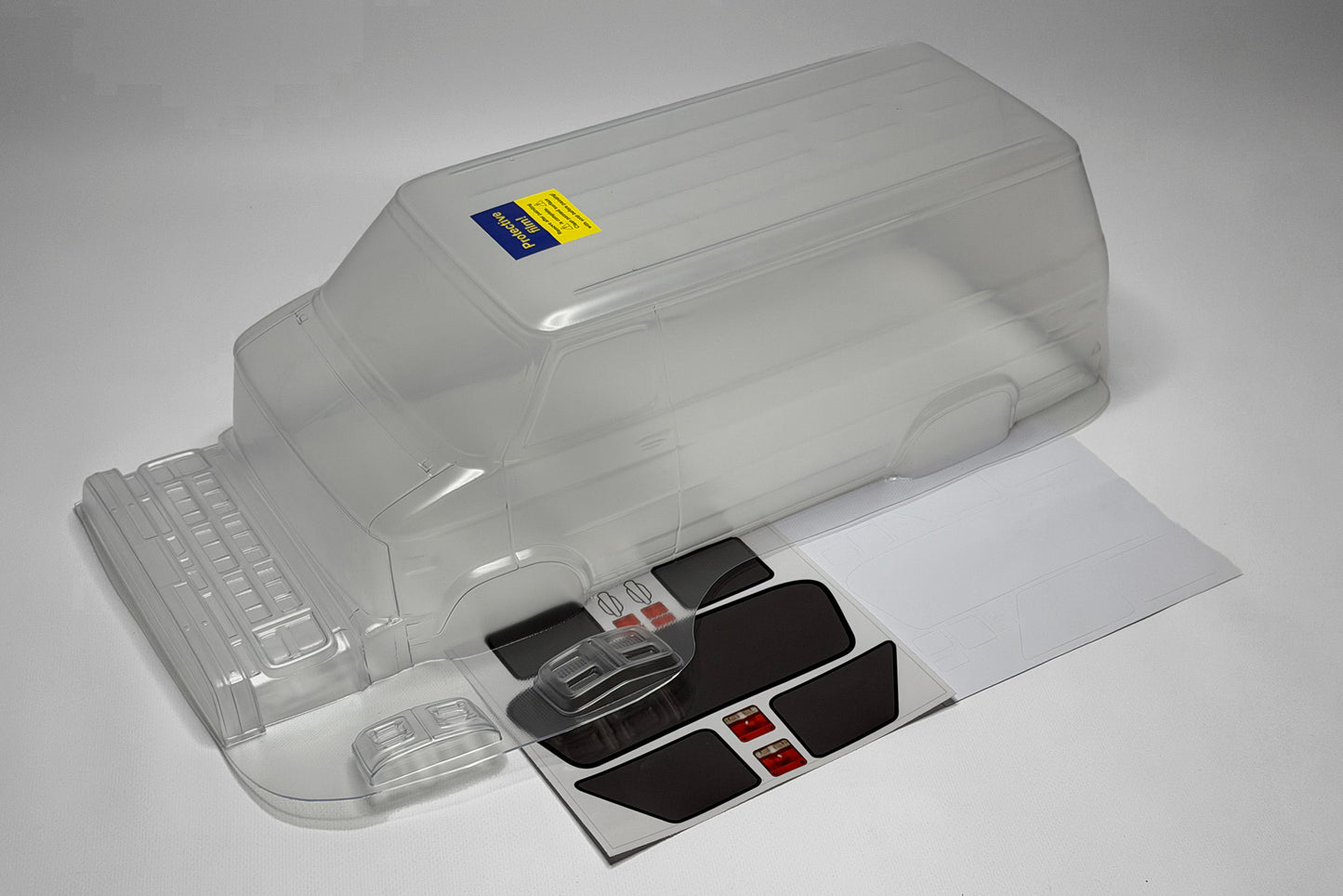 Vandura 1983 clear Lexan RC body shell unpainted for custom scale builds