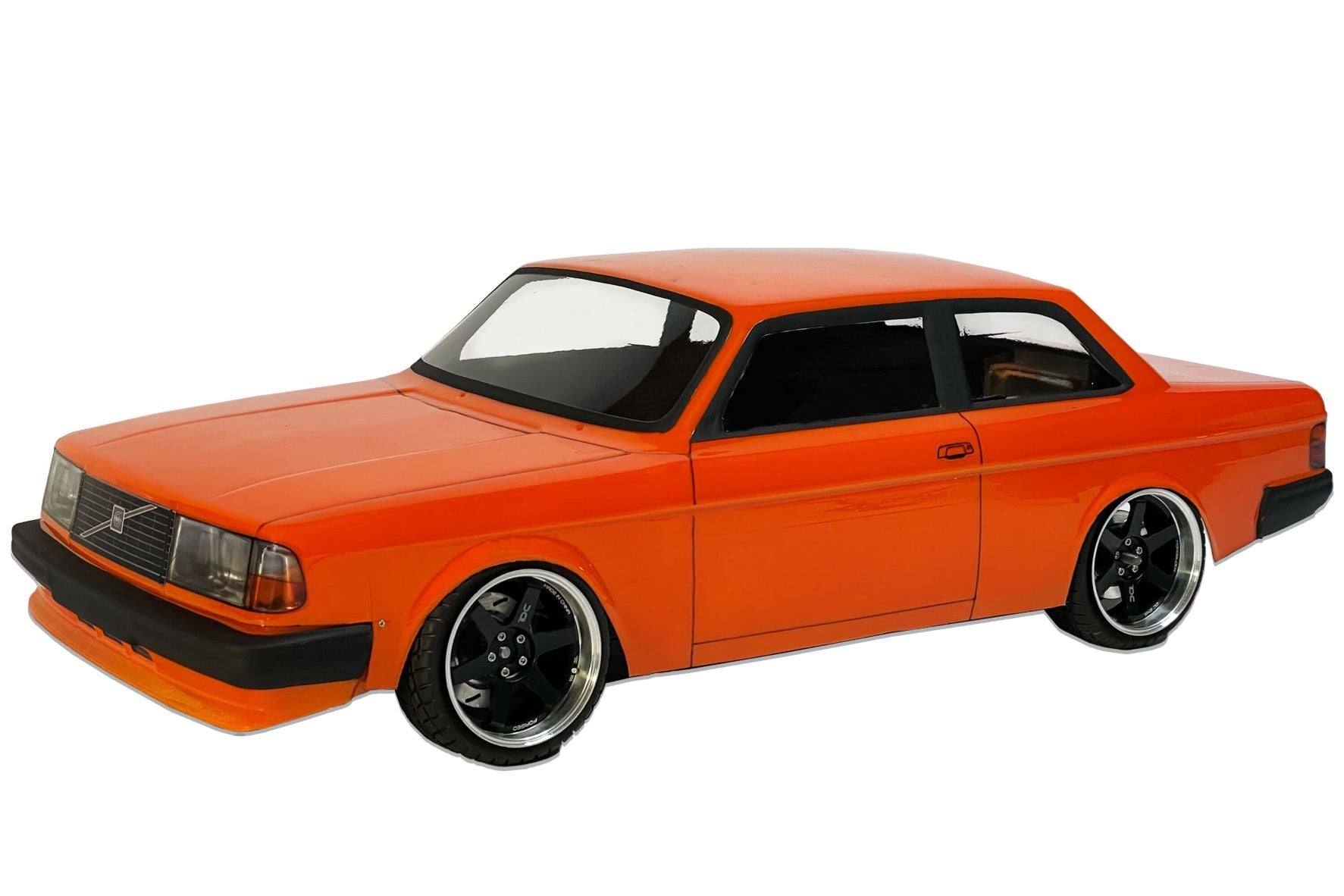 242GT 1/10 RC body shell front view for 255–260mm wheelbase drift chassis