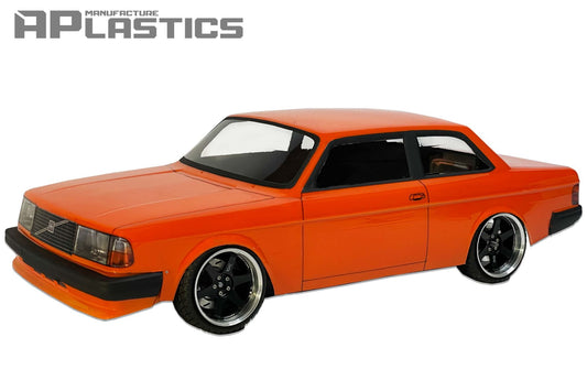 242GT 1/10 RC body shell front view for 255–260mm wheelbase drift chassis