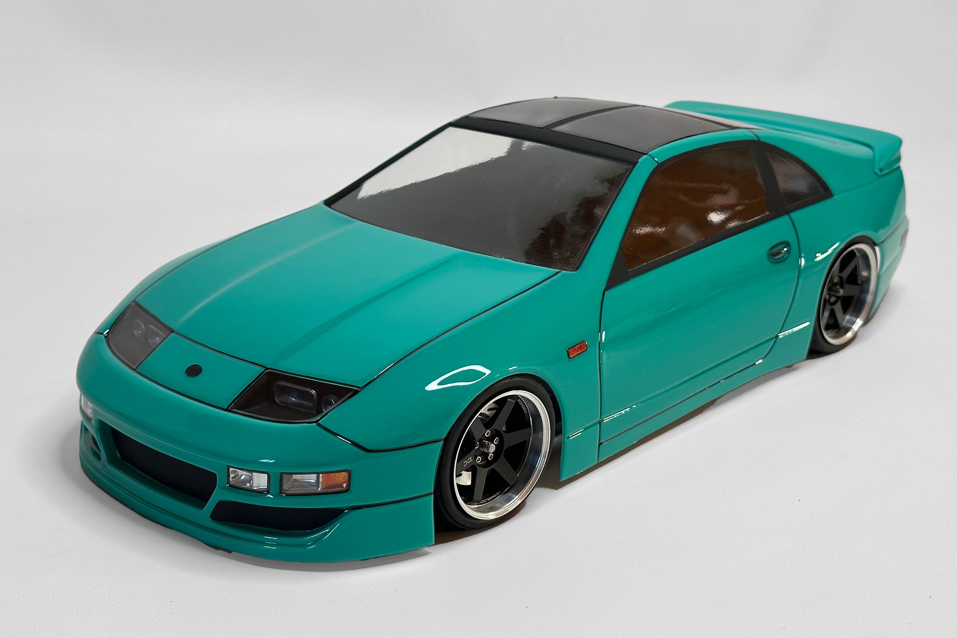 Nissan 300ZX 1/10 RC body shell front view for 255–260mm wheelbase drift chassis