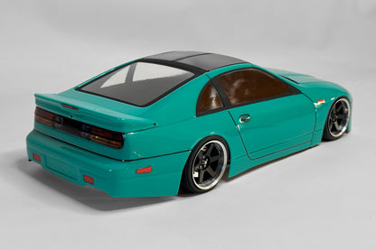 Nissan 300ZX 1/10 RC body shell rear view with legendary Japanese performance styling