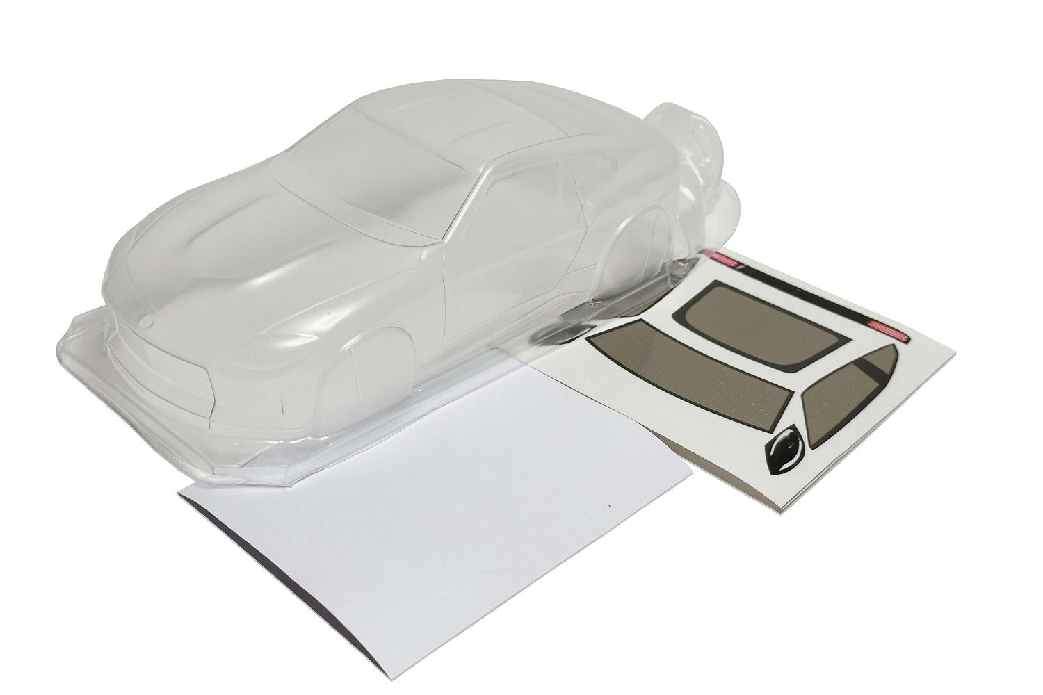 Nissan 400Z clear Lexan RC body shell for 1/24 drift chassis with 110mm wheelbase