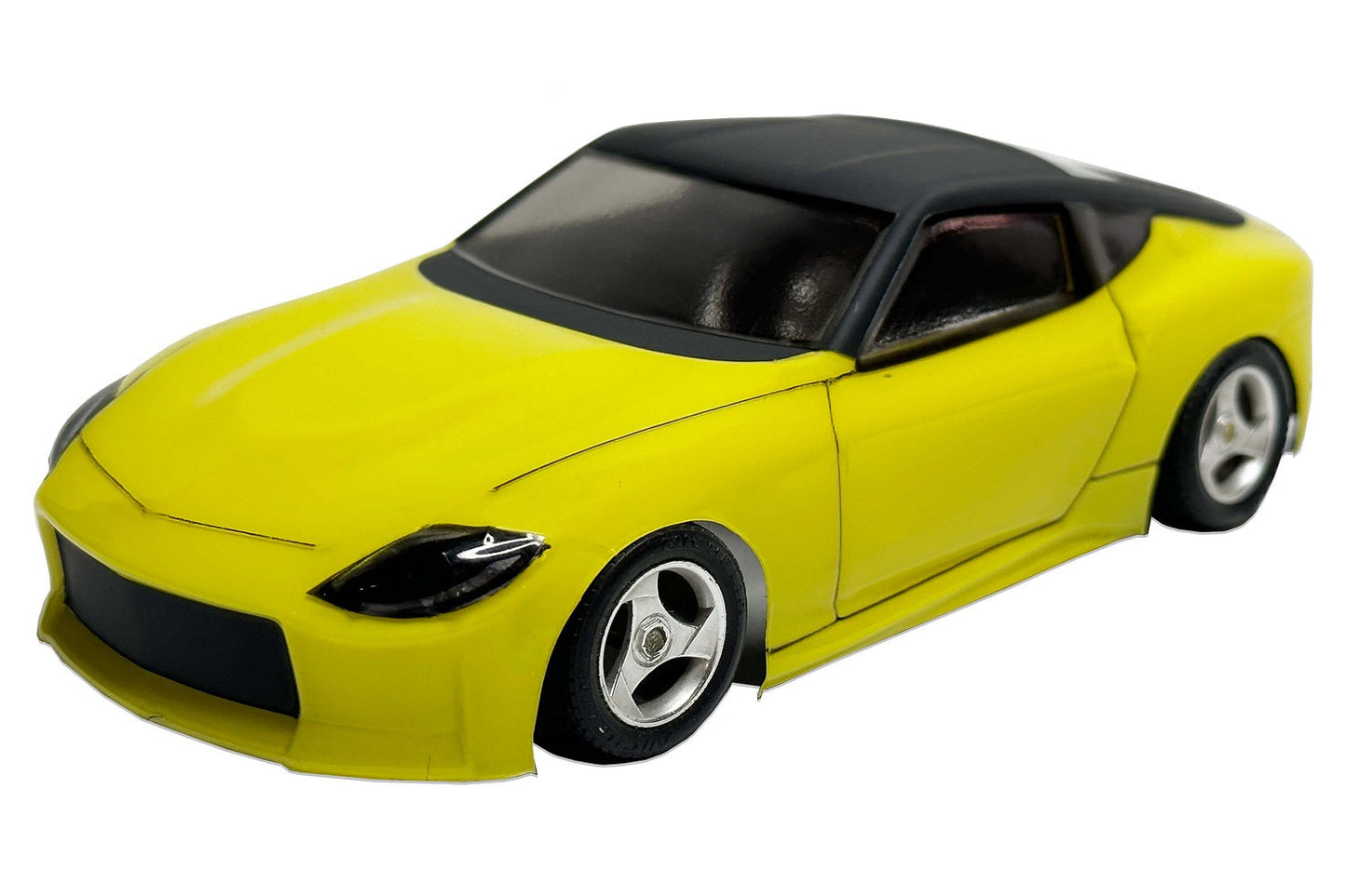 Nissan 400Z 1/24 RC body shell front view for 110mm wheelbase drift chassis