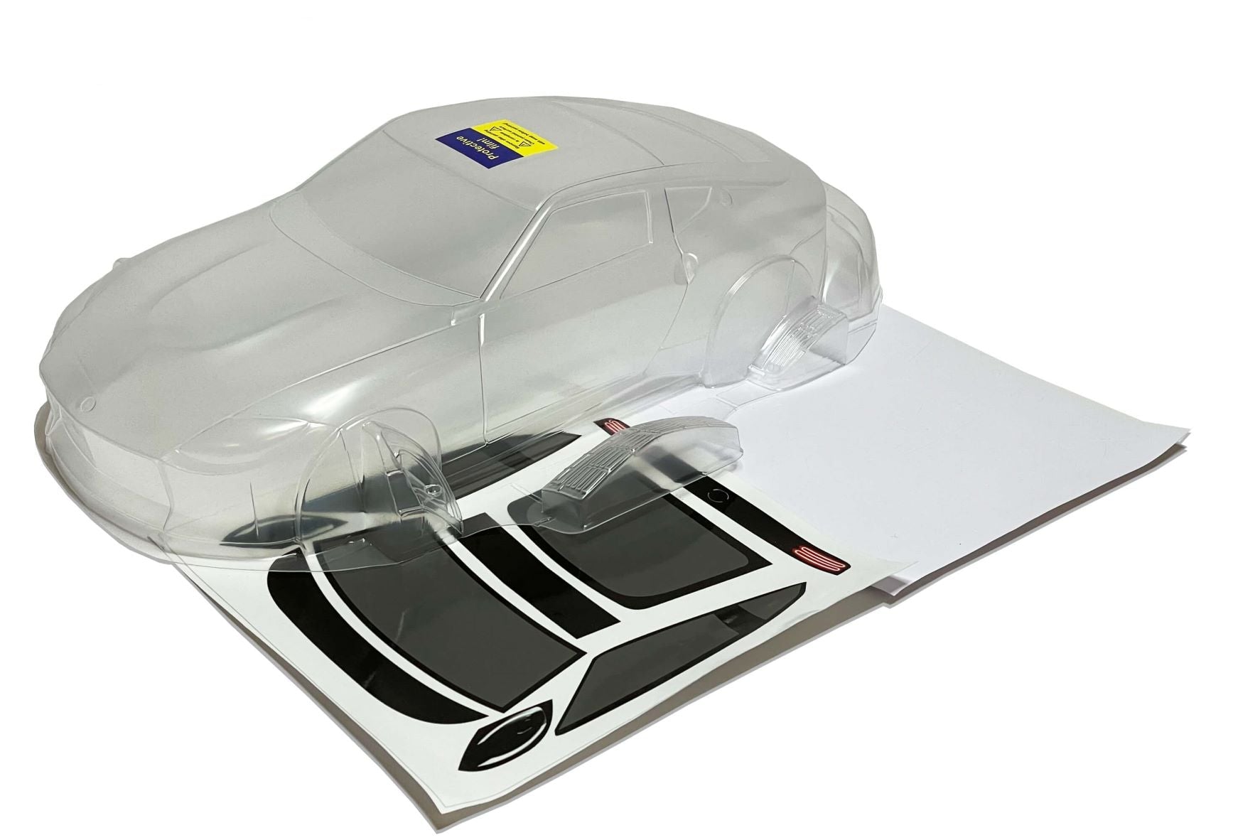 400Z clear Lexan RC body shell unpainted for 255–260mm wheelbase chassis