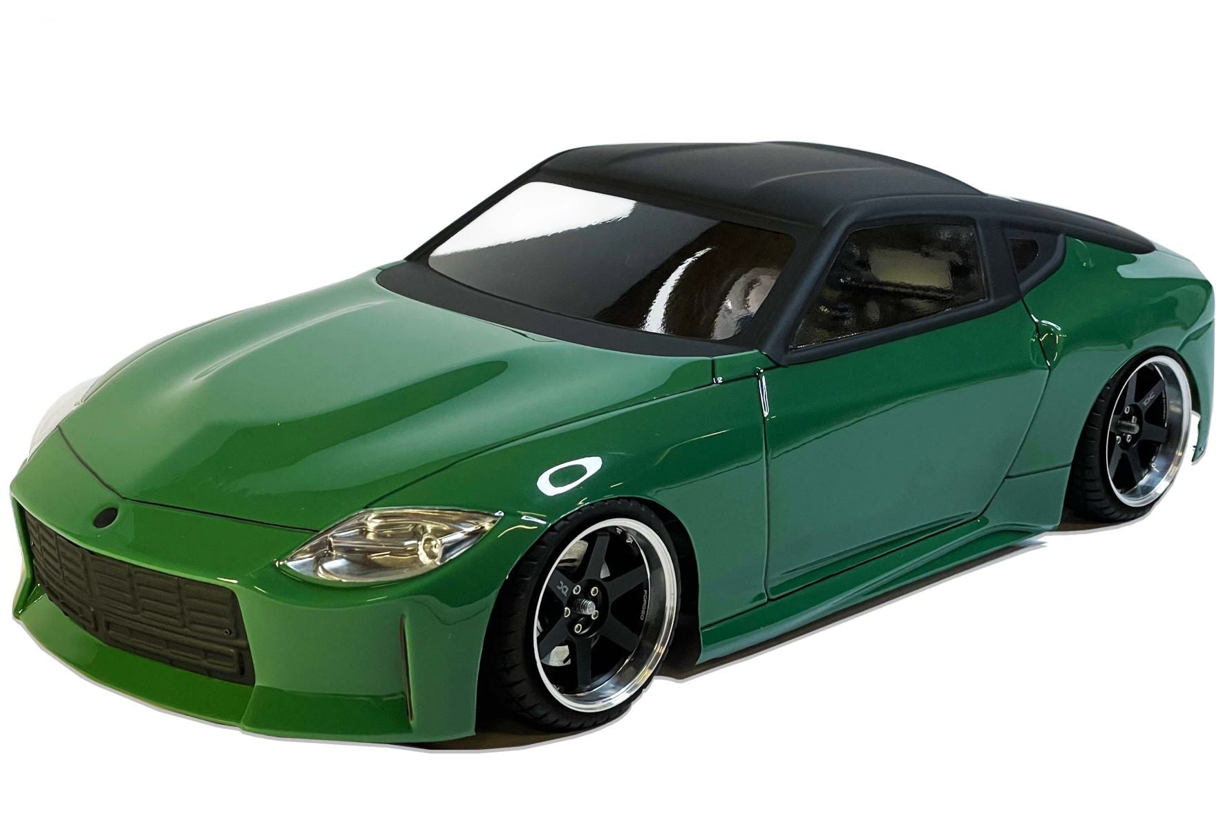 400Z 1/10 RC body shell front view for 255–260mm wheelbase drift chassis