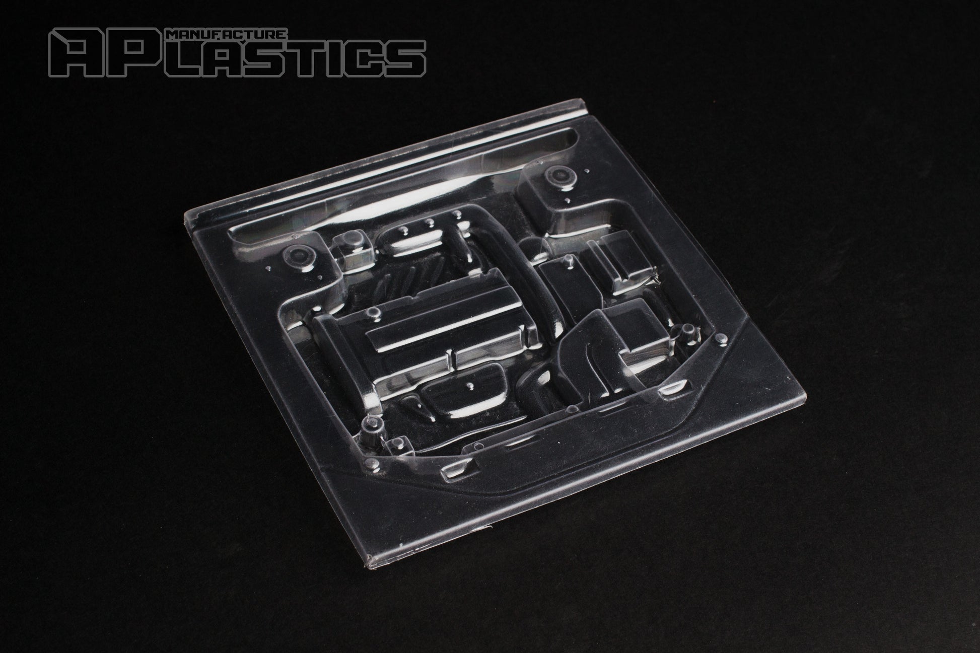 Clear Lexan Mitsubishi 4G63 engine bay accessory for 1/10 RC drift and touring bodies