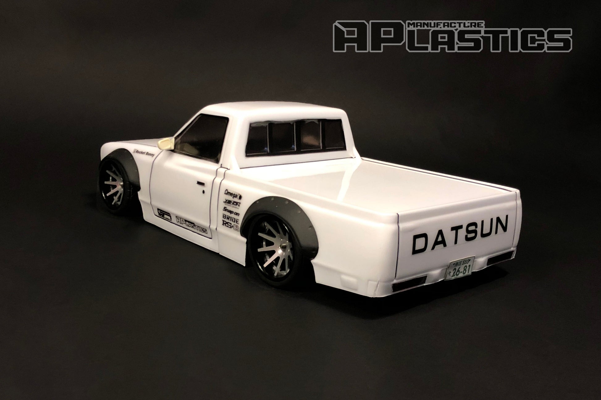 620 Pickup 1/10 RC body shell rear view with vintage Japanese pickup styling