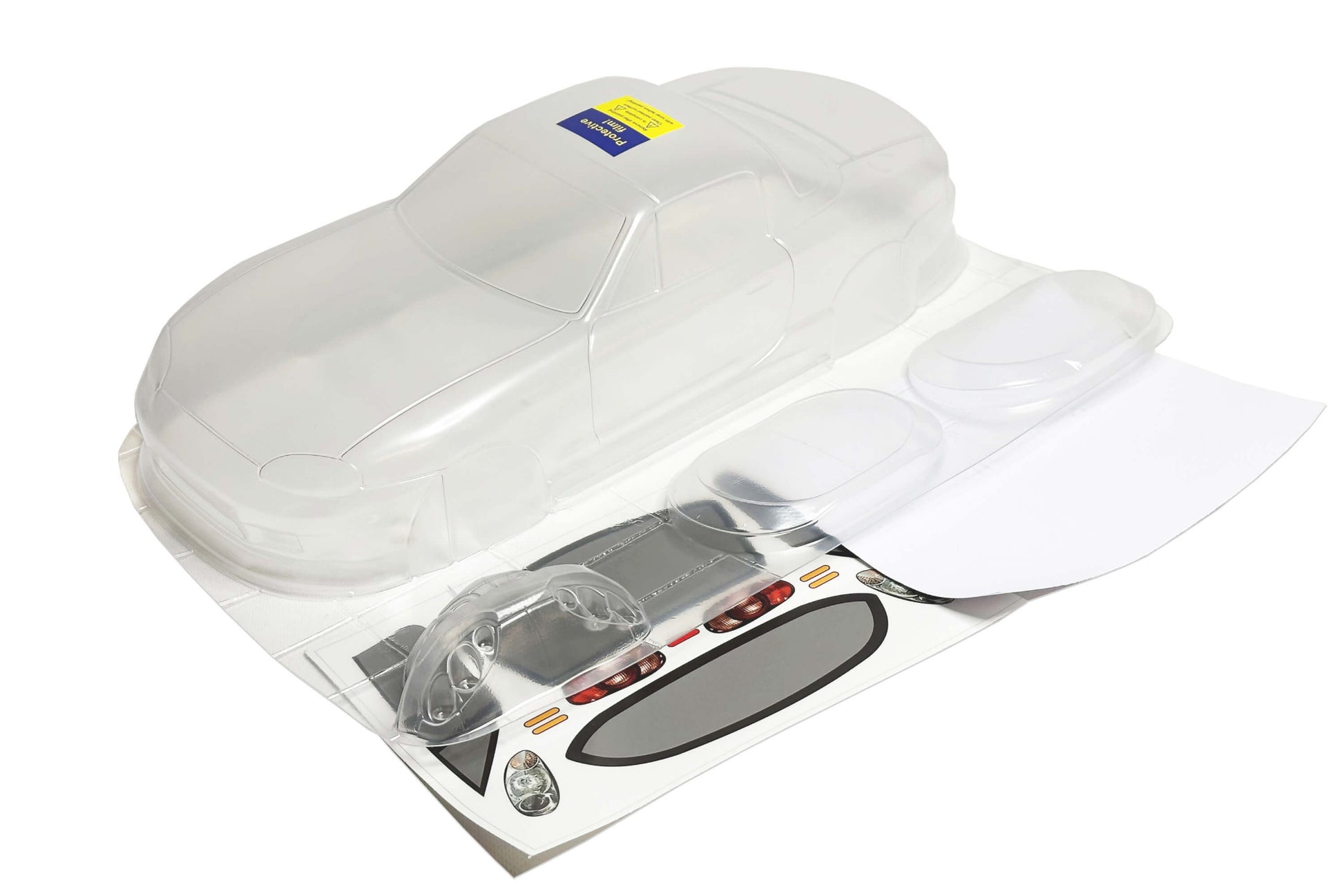 Clear unpainted polycarbonate RC drift body – Mazda MX-5 NB 1/10 by APlastics