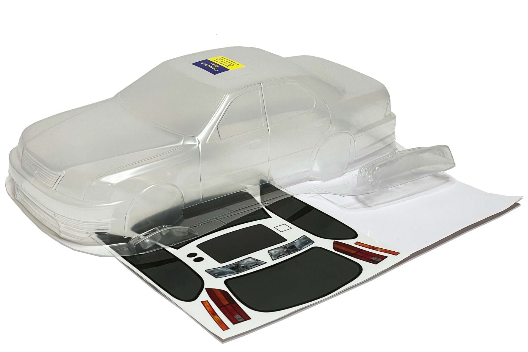 LS400 clear Lexan RC body shell unpainted for 255–260mm wheelbase chassis