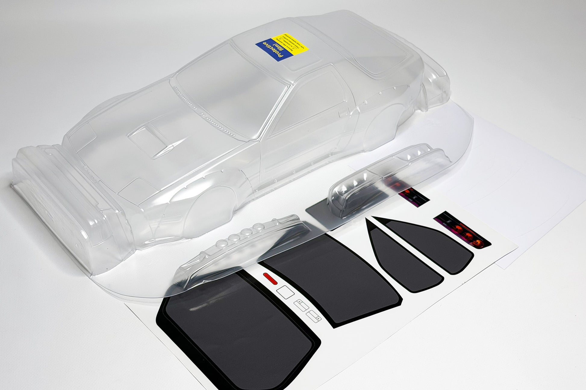 Mazda RX-7 FC3S clear Lexan RC body shell unpainted for 255–260mm wheelbase chassis