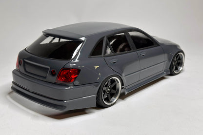 Realistic rear view 1/10 scale APlastics  Altezza Gita wagon body for RC drift cars 