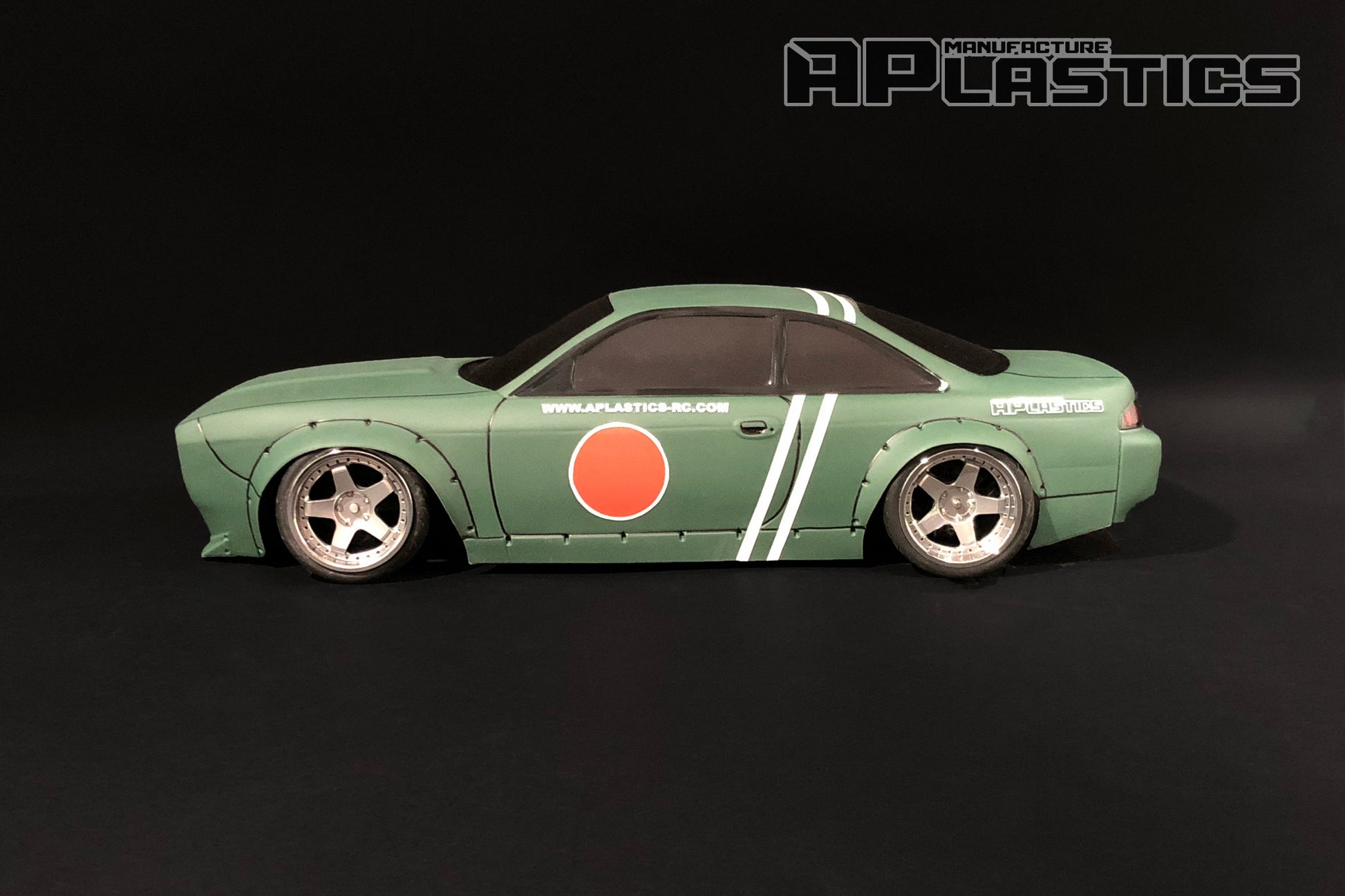 S14 Boss 510 Bluebird Lexan body shell side profile with widebody proportions