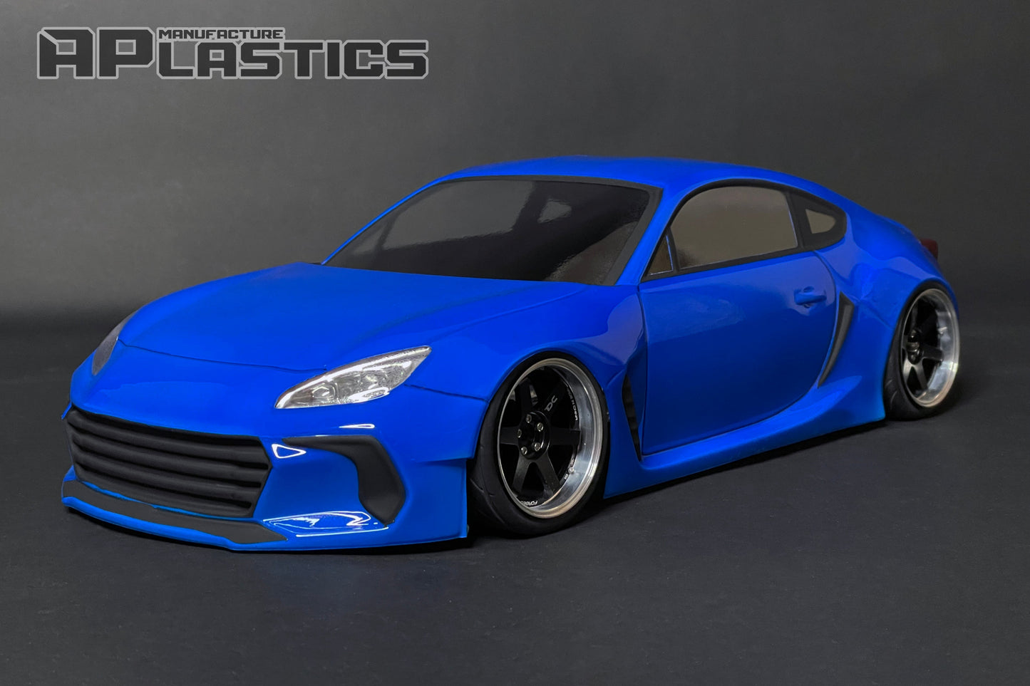 Subaru BRZ 2022 1/10 RC body shell front view for 255–260mm wheelbase drift chassis