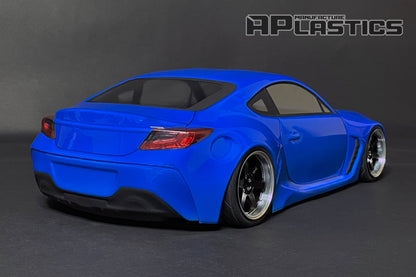 Subaru BRZ 2022 1/10 RC body shell rear view with modern Japanese performance styling