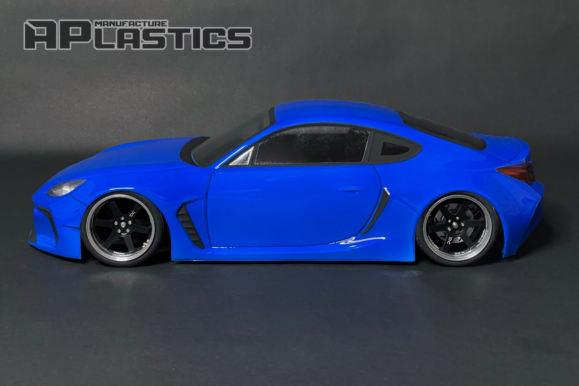 Subaru BRZ 2022 Lexan RC body shell side profile showing contemporary sports coupe proportions