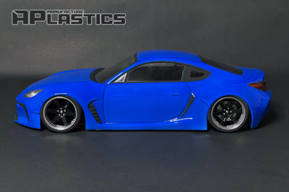 Subaru BRZ 2022 Lexan RC body shell side profile showing contemporary sports coupe proportions