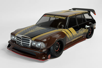 BlackSmoke S123 Tribute 1/10 RC body shell front view for 259mm wheelbase drift chassis