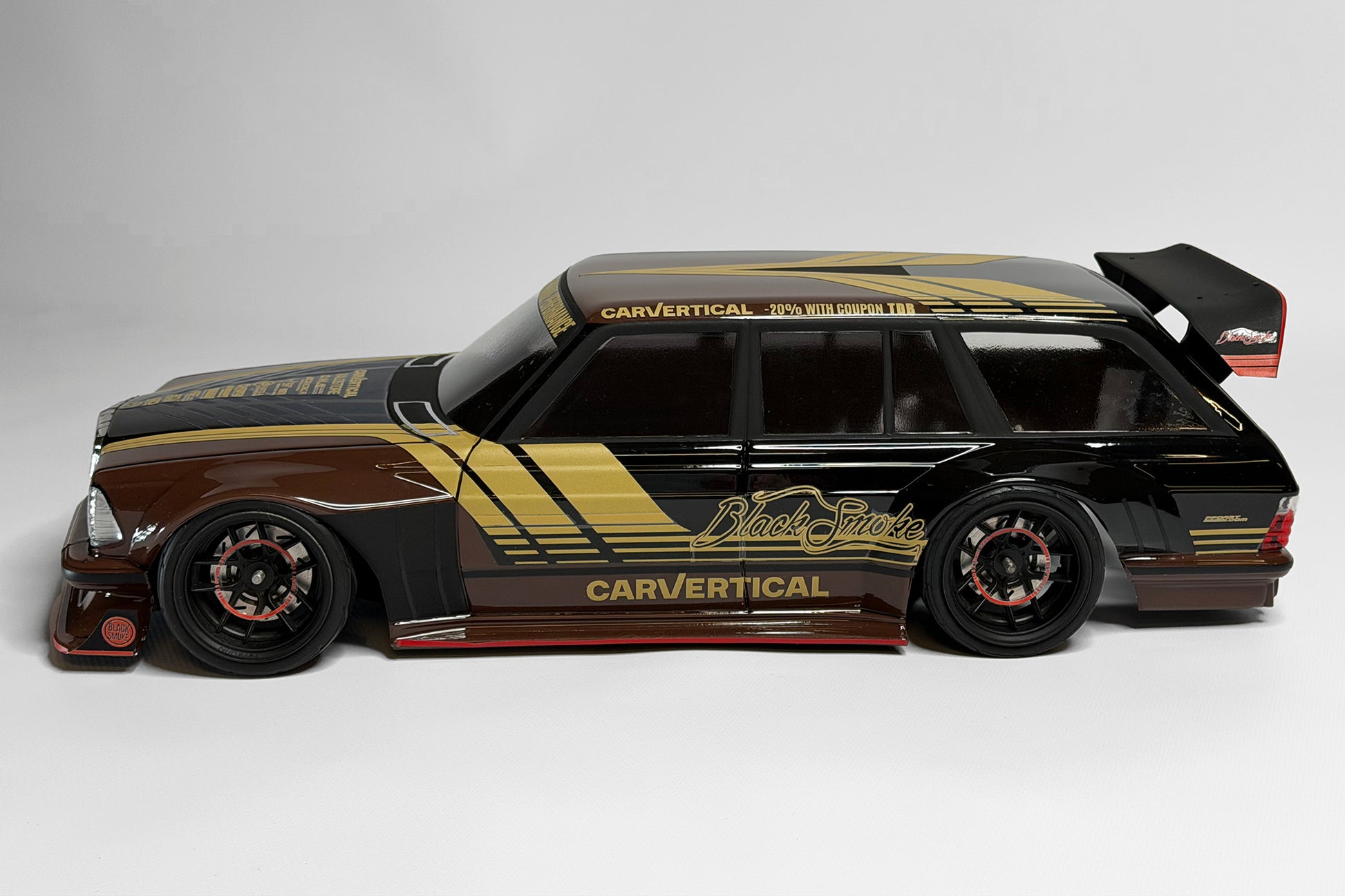 BlackSmoke S123 Tribute Lexan RC body shell side profile for drift and touring chassis