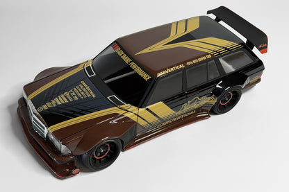 BlackSmoke S123 Tribute RC wagon body shell front three-quarter view