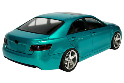 Camry XV40 1/10 RC body shell rear view with realistic sedan styling