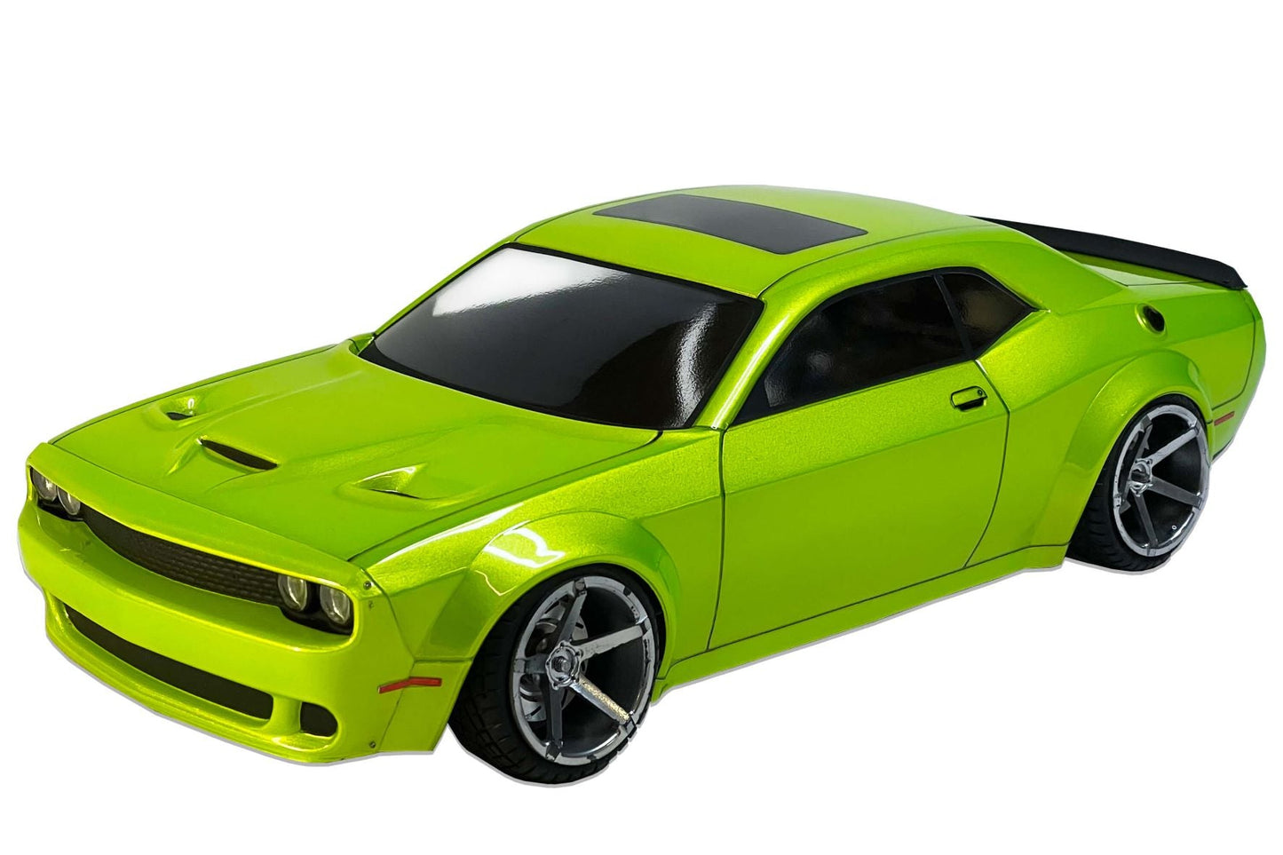 Challenger 2017 1/10 RC body shell front view for 255–260mm wheelbase drift chassis