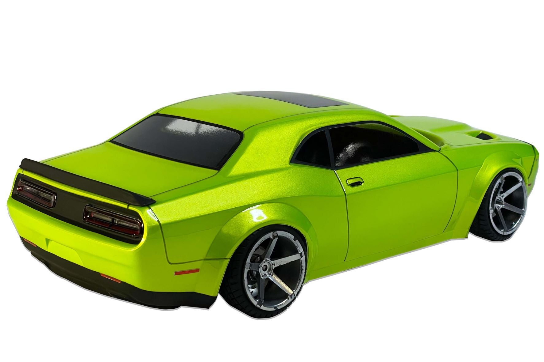 Challenger 2017 1/10 RC body shell rear view with modern performance coupe styling