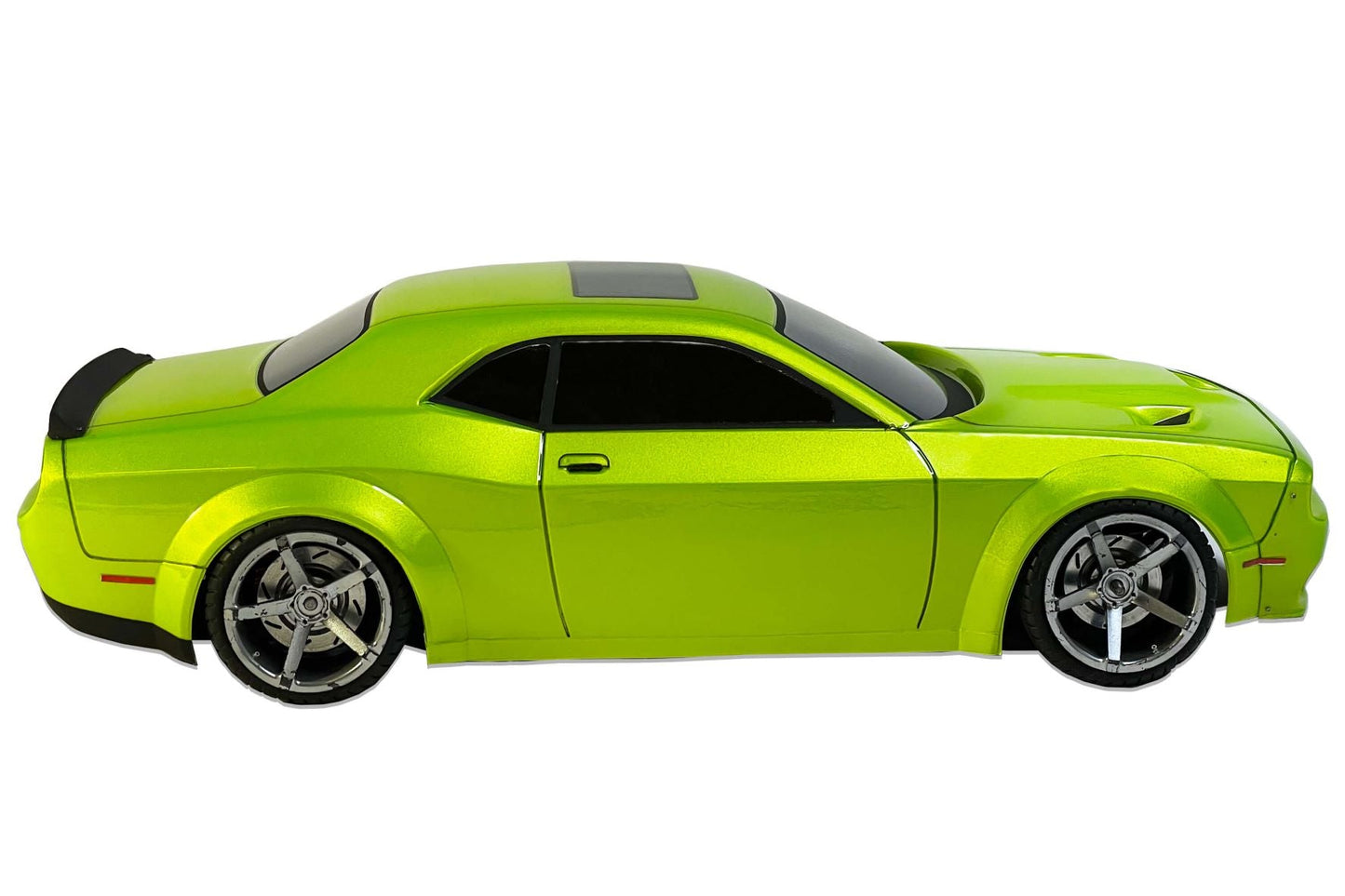 Challenger 2017 Lexan RC body shell side profile showing muscular proportions and aggressive stance