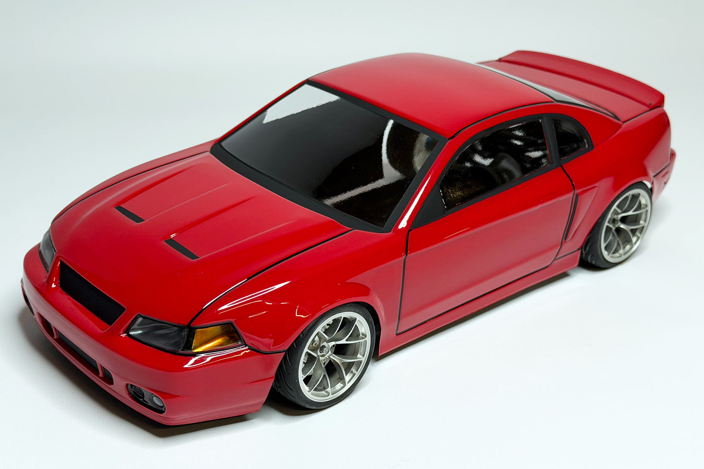 Mustang 2003 Cobra 1/10 RC body shell front view for 255–260mm wheelbase drift chassis