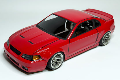 Mustang 2003 Cobra 1/10 RC body shell front view for 255–260mm wheelbase drift chassis