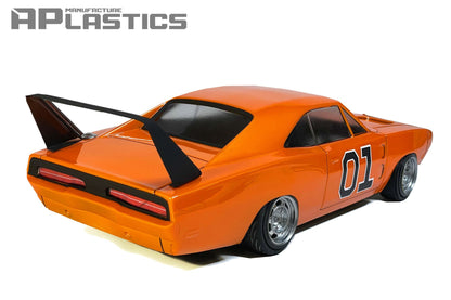 Charger Daytona 1/10 RC body shell rear view with legendary high wing design