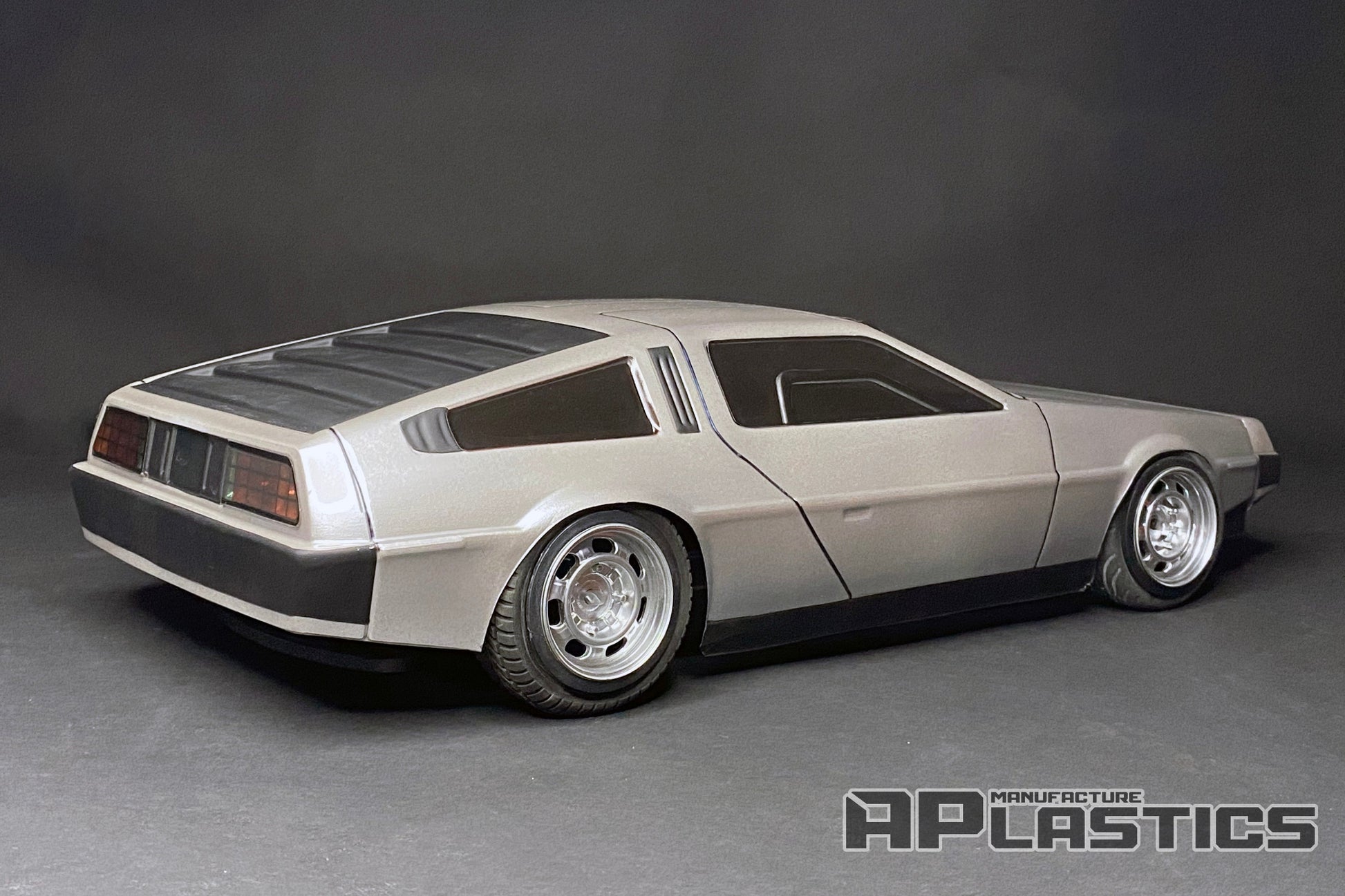 DMC DeLorean 1/10 RC body shell rear view scale model for RC drift chassis