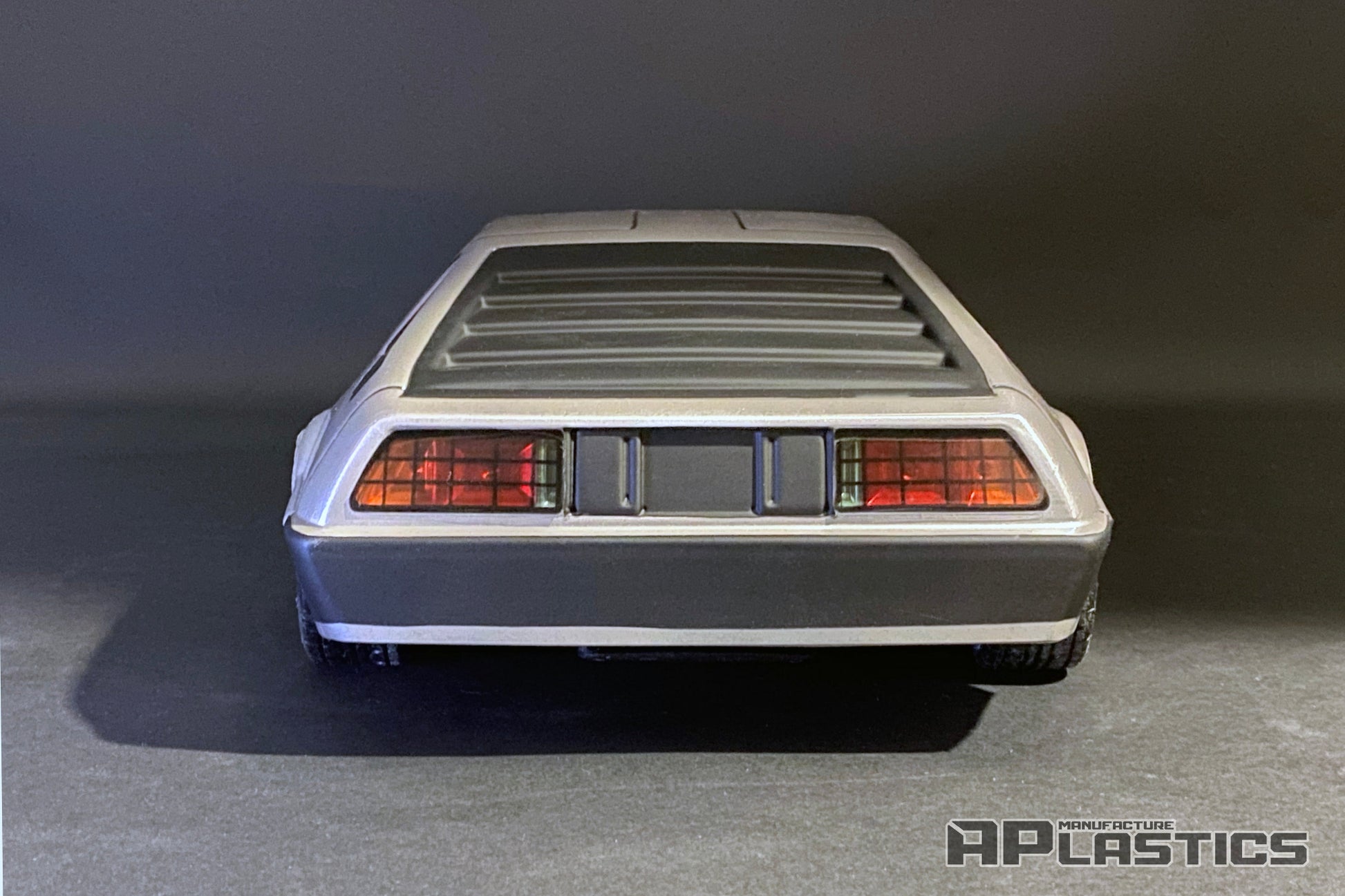 DMC DeLorean 1/10 RC body shell rear bumper view scale model for RC drift chassis