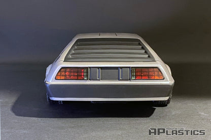 DMC DeLorean 1/10 RC body shell rear bumper view scale model for RC drift chassis