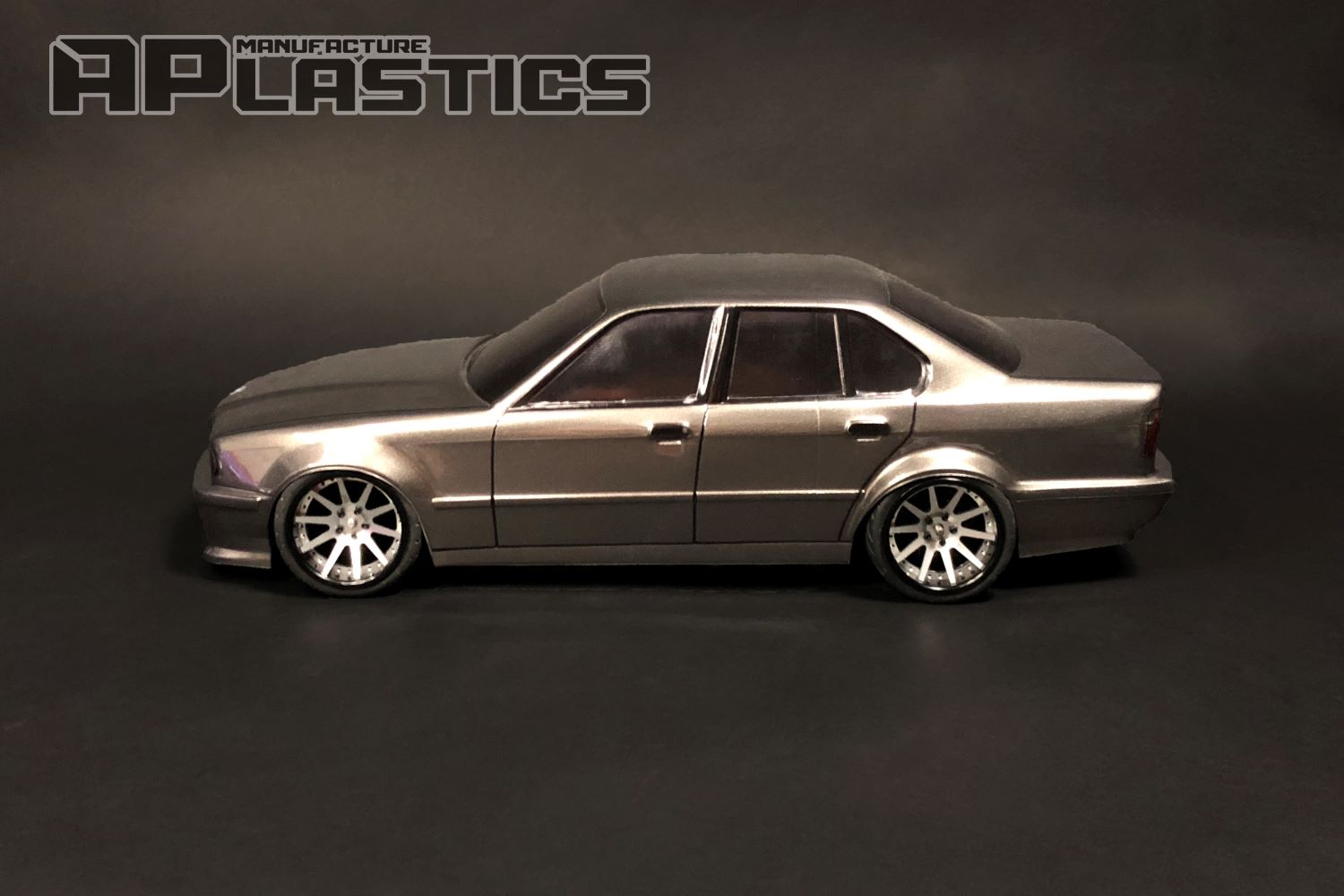 E34 Sedan Lexan RC body shell side profile showing balanced executive sedan proportions