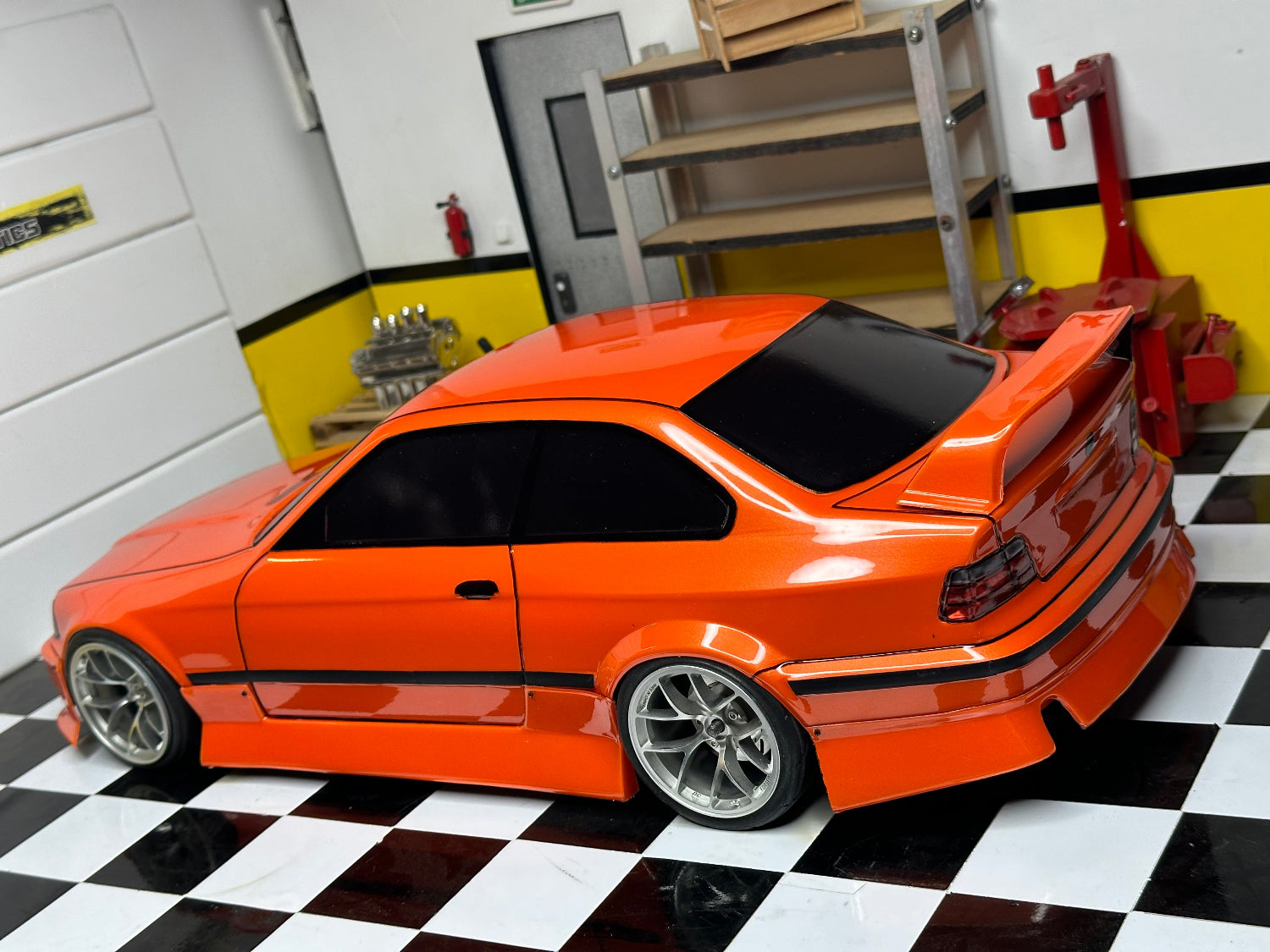 E36 coupe widebody kit, rear view