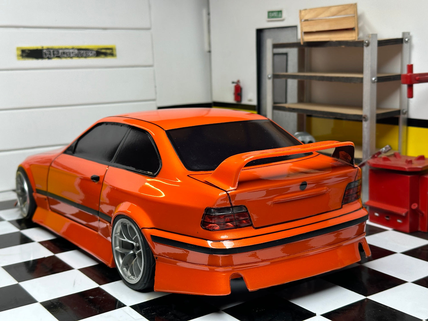 E36 coupe widebody kit, rear view 2