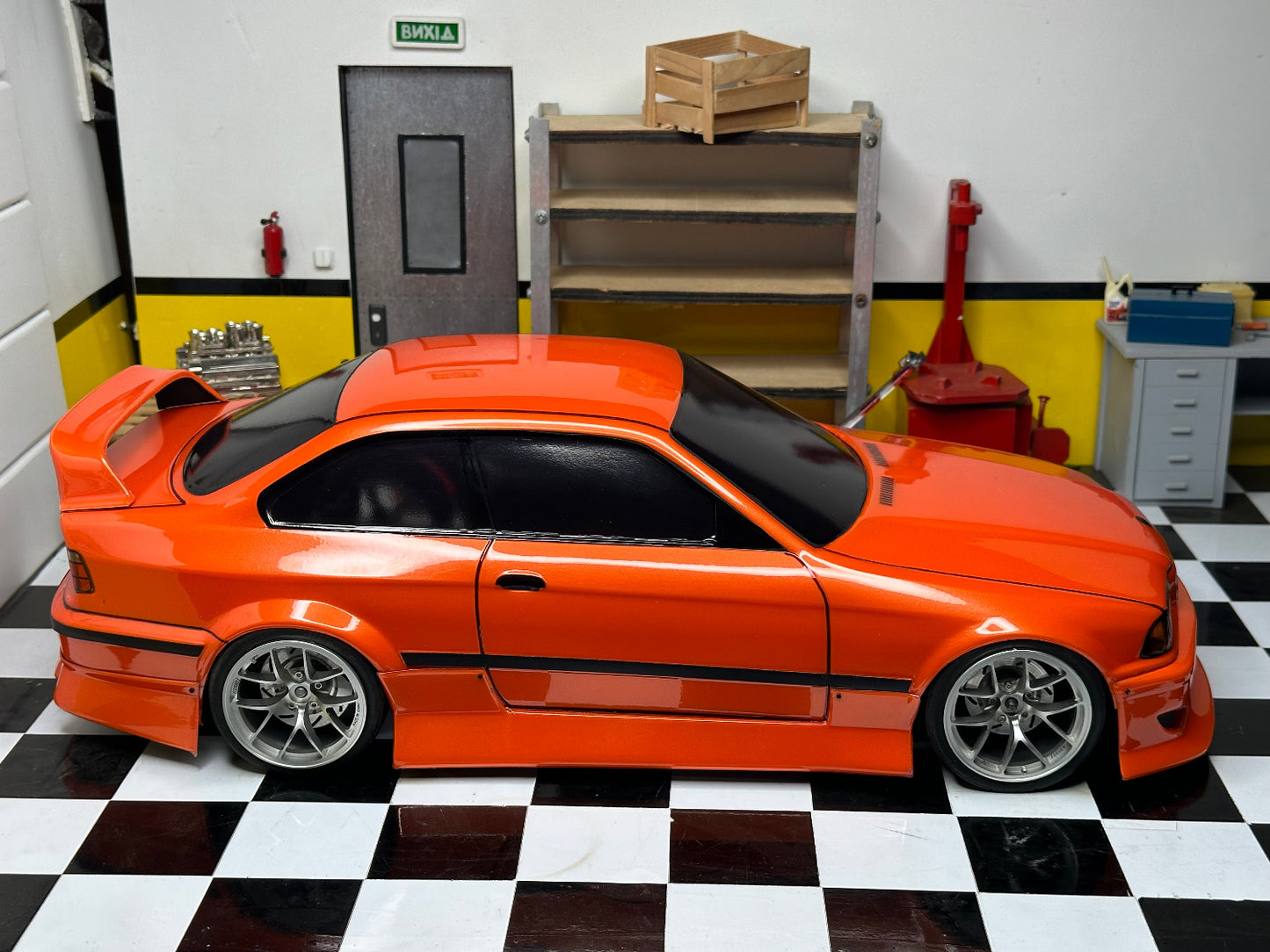 E36 coupe widebody kit, side view