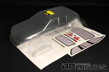 E36 Touring clear Lexan RC body shell unpainted for 255–260mm wheelbase chassis