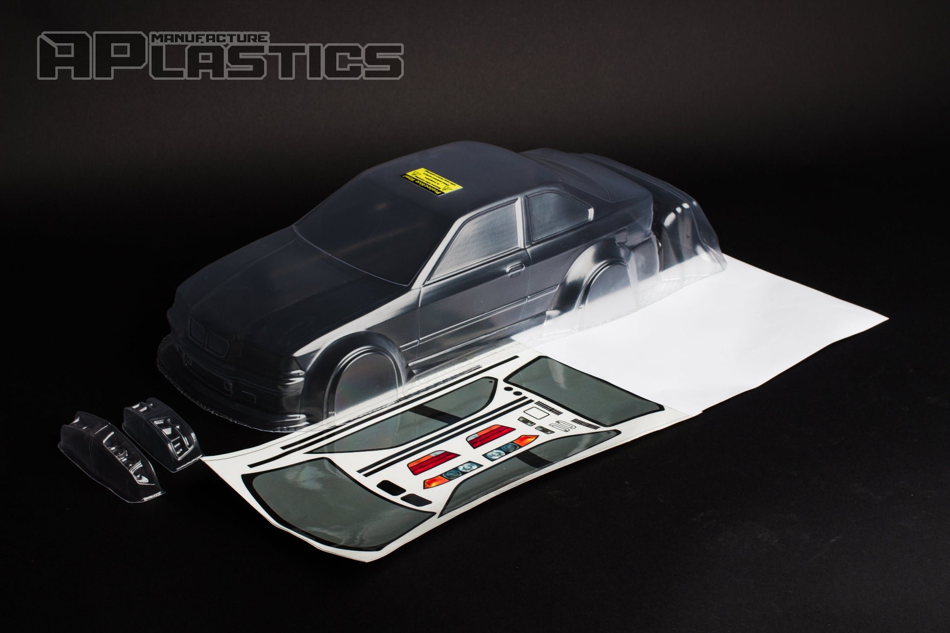 E36 M3 Wide clear Lexan RC body shell unpainted for 255–260mm wheelbase chassis