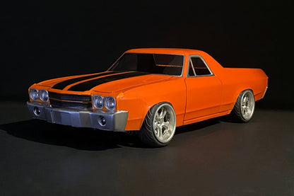 El Camino 70 RC body shell front three-quarter view with classic American performance utility styling