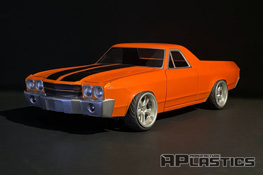 El Camino 70 RC body shell front three-quarter view with classic American performance utility styling